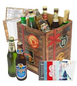 BIERE DER WELT Geschenk Box für Männer + gratis Bierbuch + Geschenkkarten + mehr