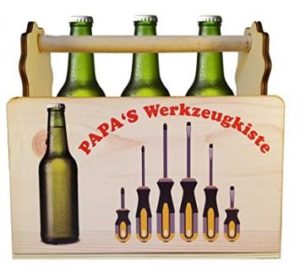 Bierträger / Männerhandtasche "Papa's Werkzeugkiste"